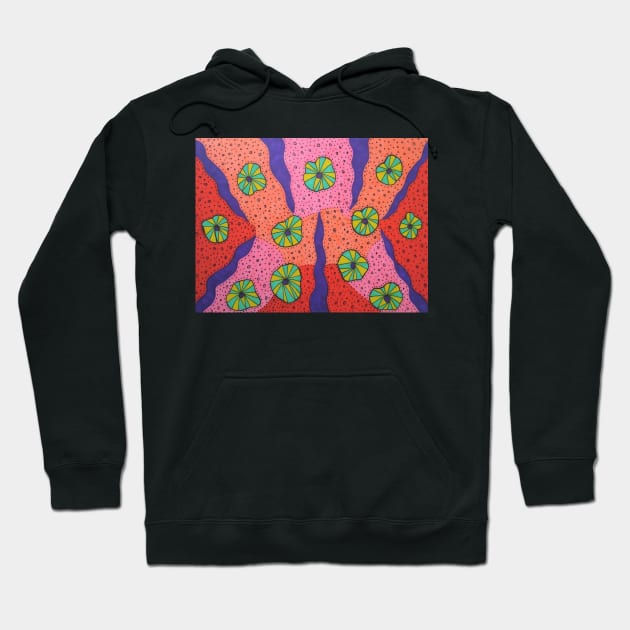 Retro Candy Funk Abstract Art Hoodie by DanielleGensler